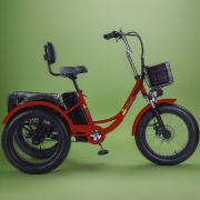 Трехколесный электровелосипед  Fat Trike T LUX с корзиной, гидроизоляцией, сигнализацией и замком Трехколесный электровелосипед  Fat Trike T LUX с корзиной, гидроизоляцией, сигнализацией и замком